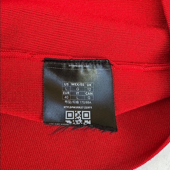 New Guess Vibrant Red Backless Dress SZ L - Picture 11 of 11